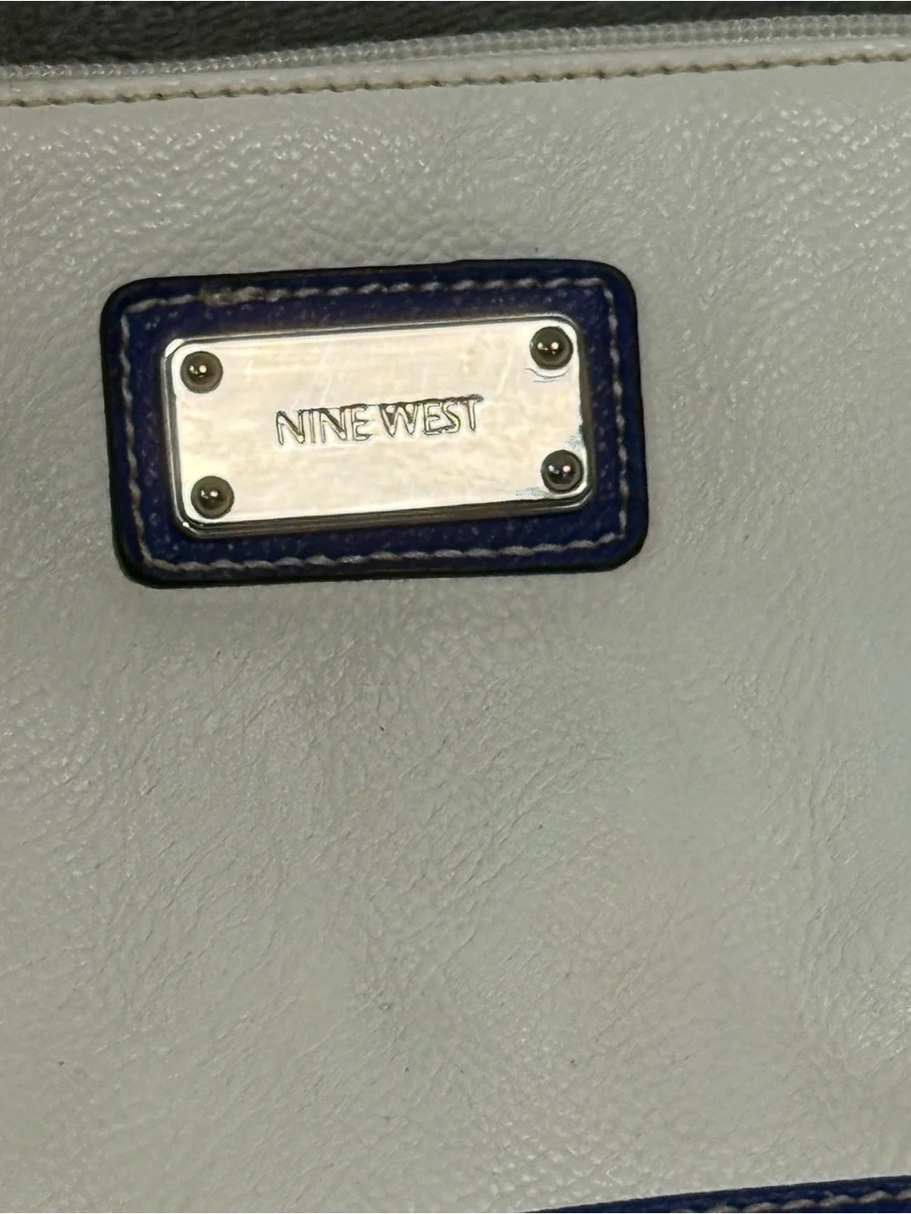Nine West Blue/White Colorblock Crossbody Purse